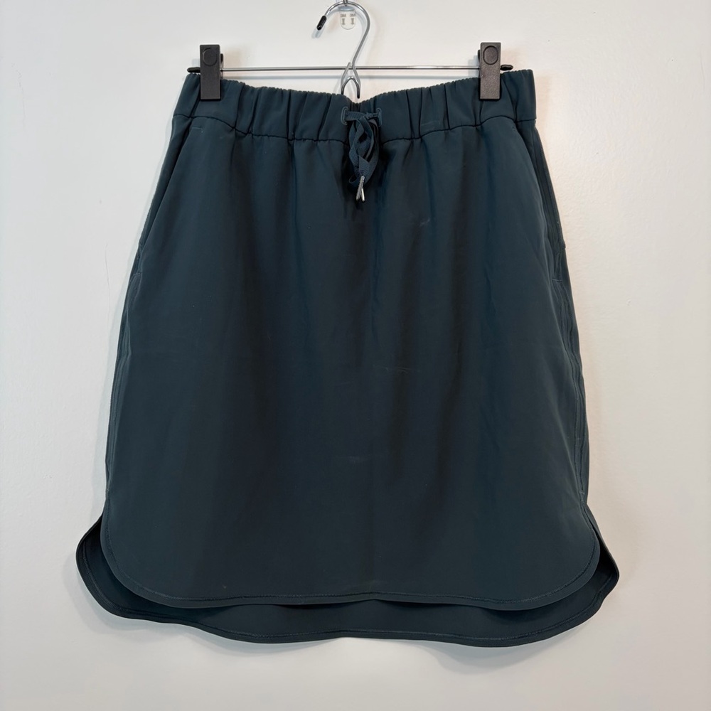 Lululemon On The Fly Skirt Dark Teal Sz 10